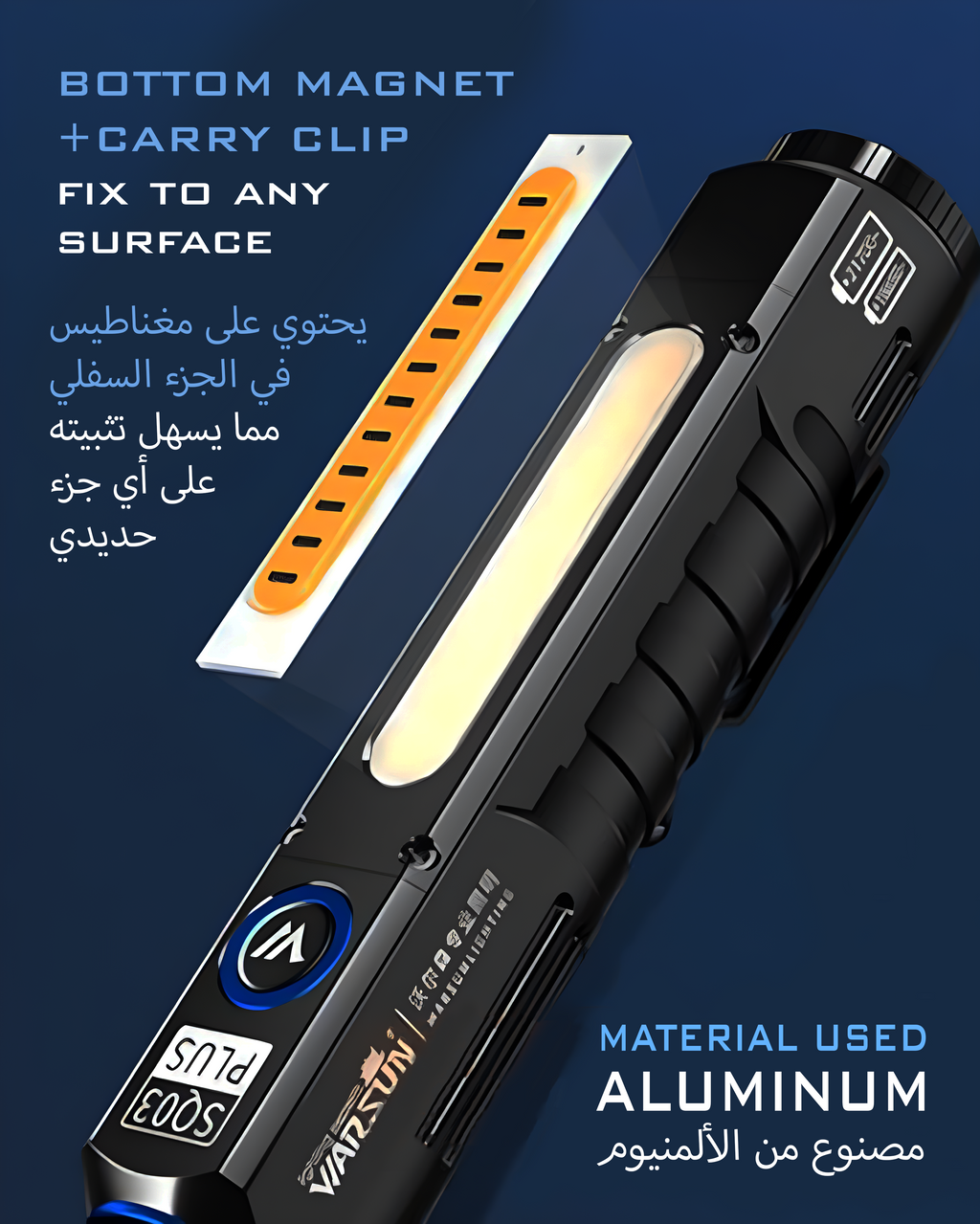 Multifunctional flashlights