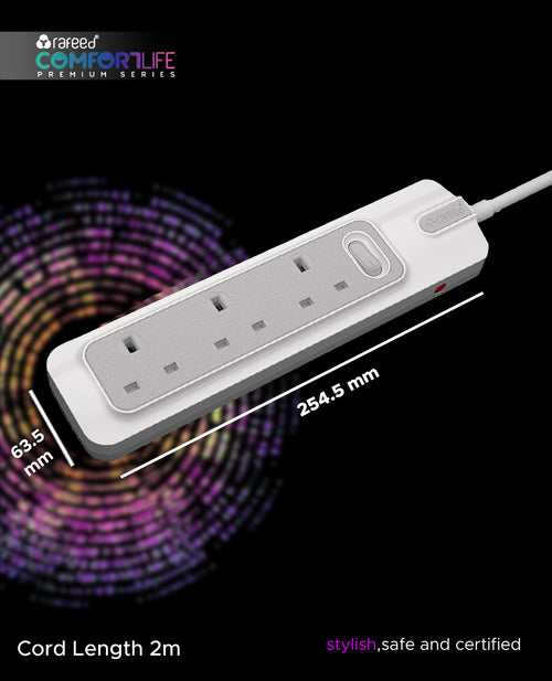 مقابس تمديد كهربائية ثلاثية 