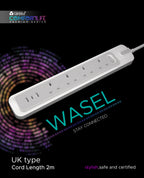 مقابس كهربائية رباعية المنافذ / منفذان USB-A ومنفذ USB من النوع C / مقابس تمديد الطاقة 